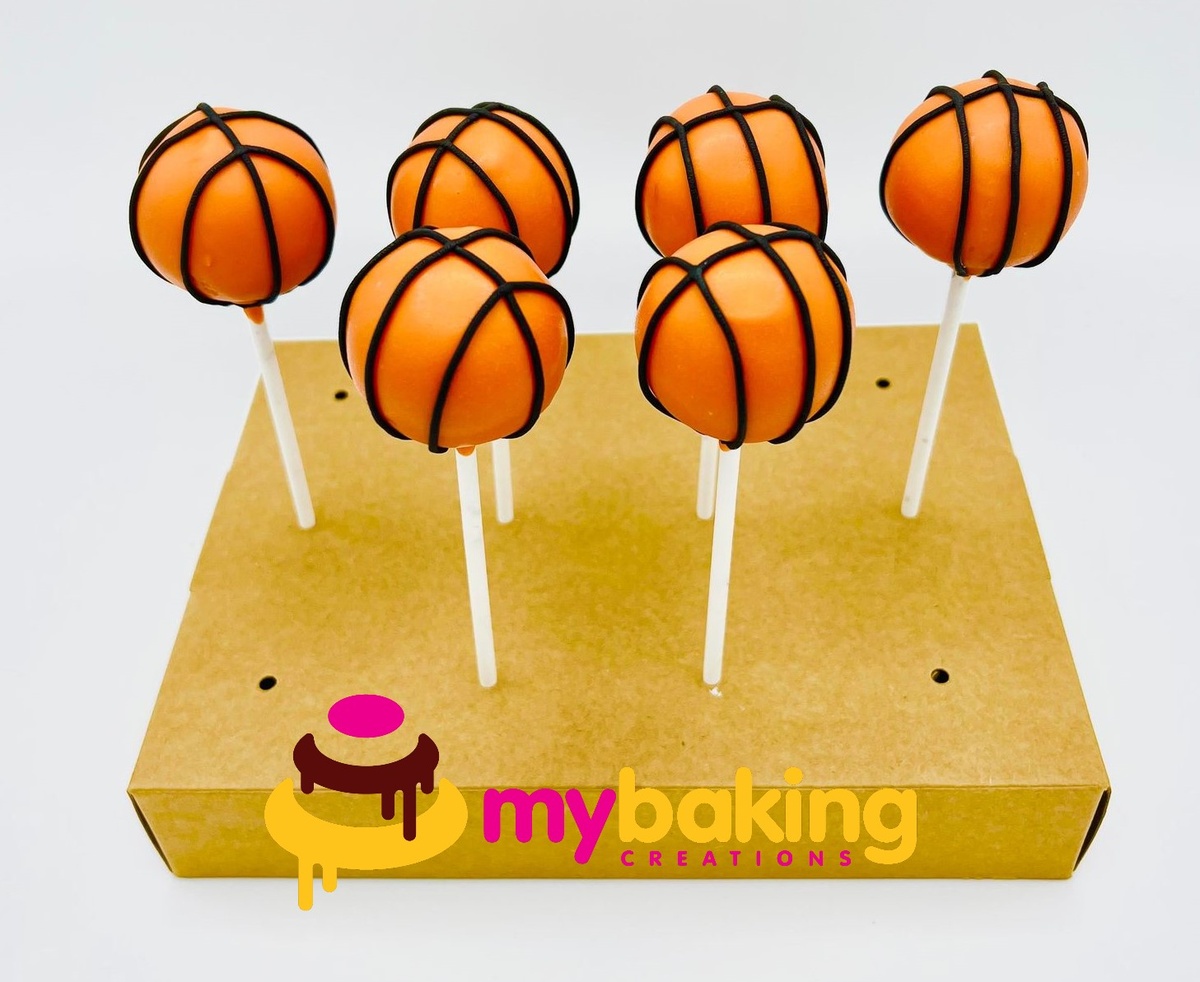 Custom basketball themed cake pops San Francisco bakery
